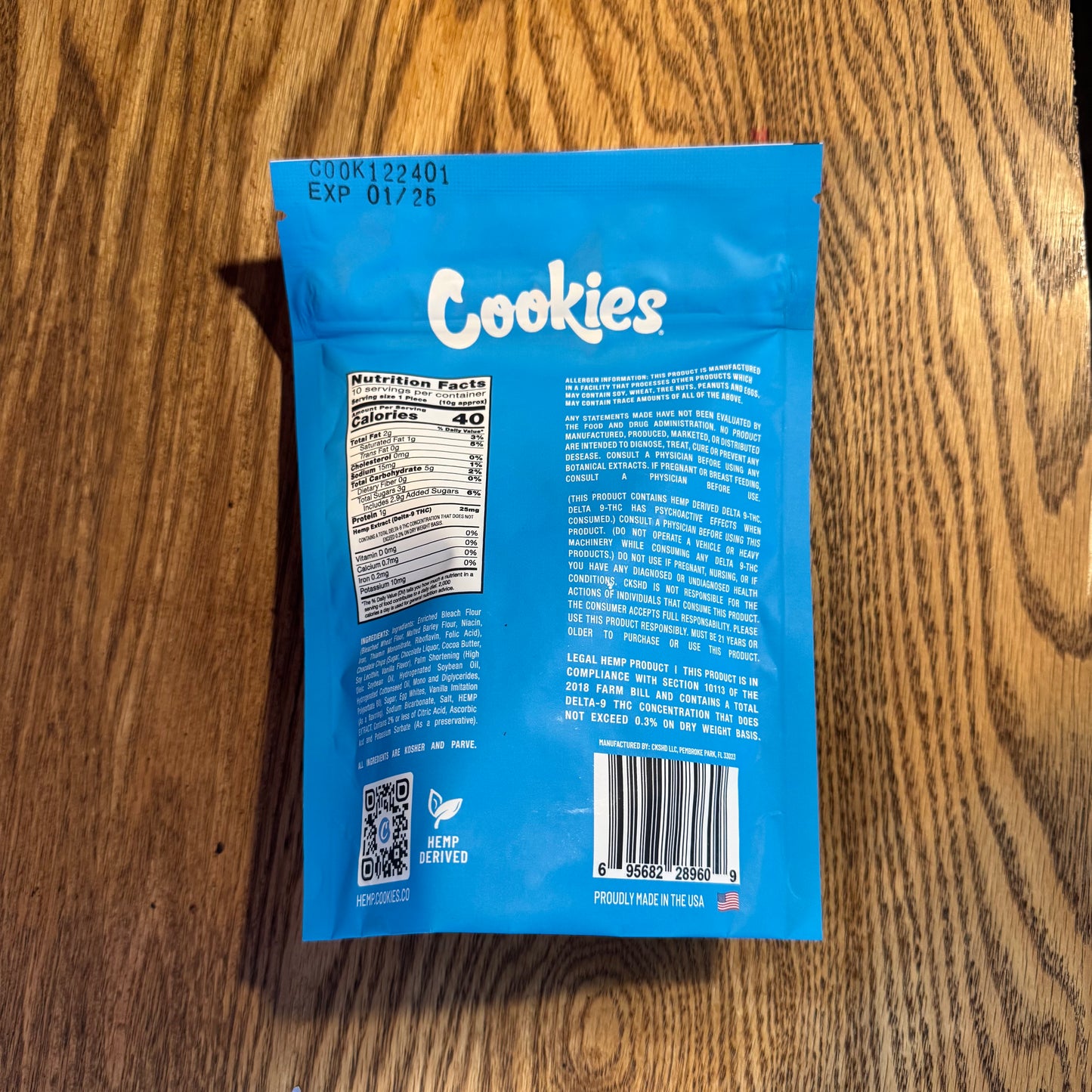 Cookies | 10ct. 25mg Delta 9 THC Chocolate Chips Cookies | 250mg Delta 9 THC Total