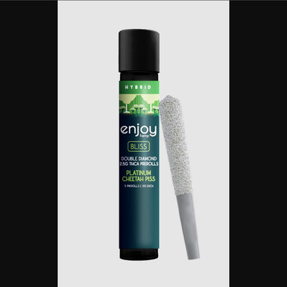 Enjoy Hemp | Hybrid | Bliss | 5ct. .5 gram THCa Double Diamond Infused Pre-rolls | Platinum Cheetah Piss