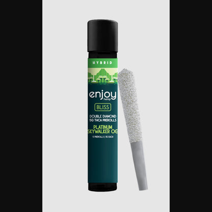 Enjoy Hemp | Hybrid | Bliss | 5ct. 1 gram THCa Double Diamond Infused Pre-rolls | Platinum Skywalker OG