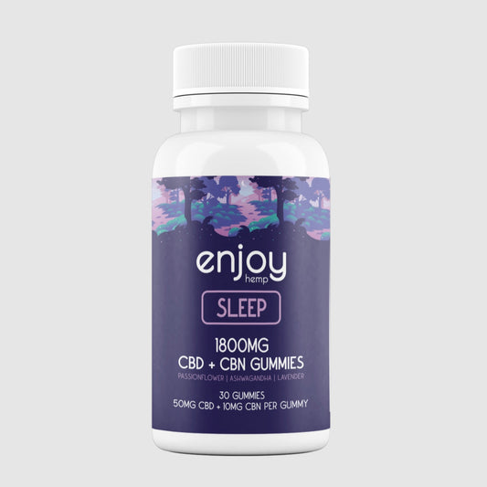 Enjoy Hemp | Sleep | 30ct. 50mg CBD + 10mg CBN per piece | 1800mg per package