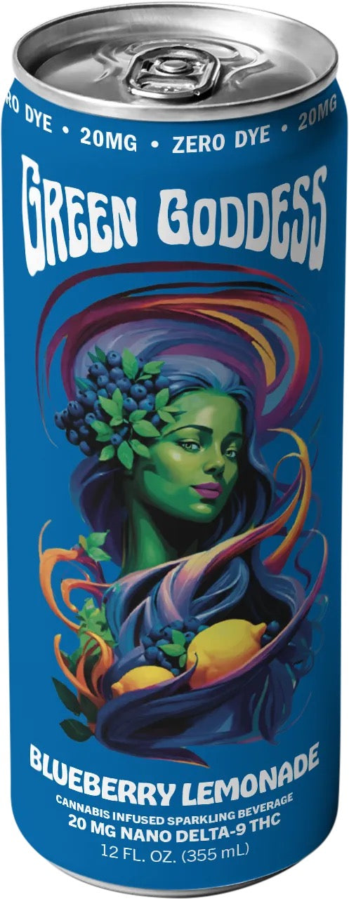 Green Goddess | Cannabis Infused Sparkling Beverage | 1ct. 20mg Nano Delta 9 THC per can