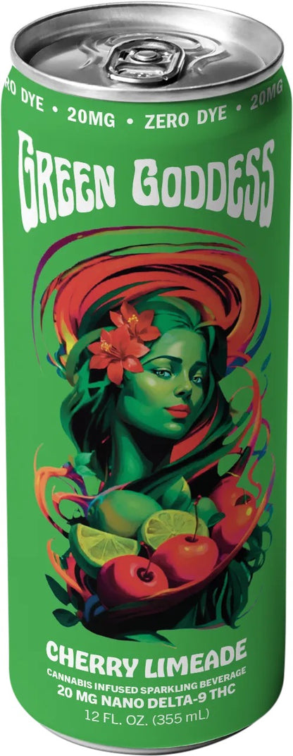 Green Goddess | Cannabis Infused Sparkling Beverage | 1ct. 20mg Nano Delta 9 THC per can