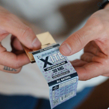 Xite | 1 piece | Milk Chocolate Minis | 15mg Delta 9 THC + 15mg CBD