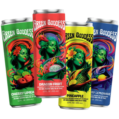 Green Goddess | Cannabis Infused Sparkling Beverage | 1ct. 20mg Nano Delta 9 THC per can