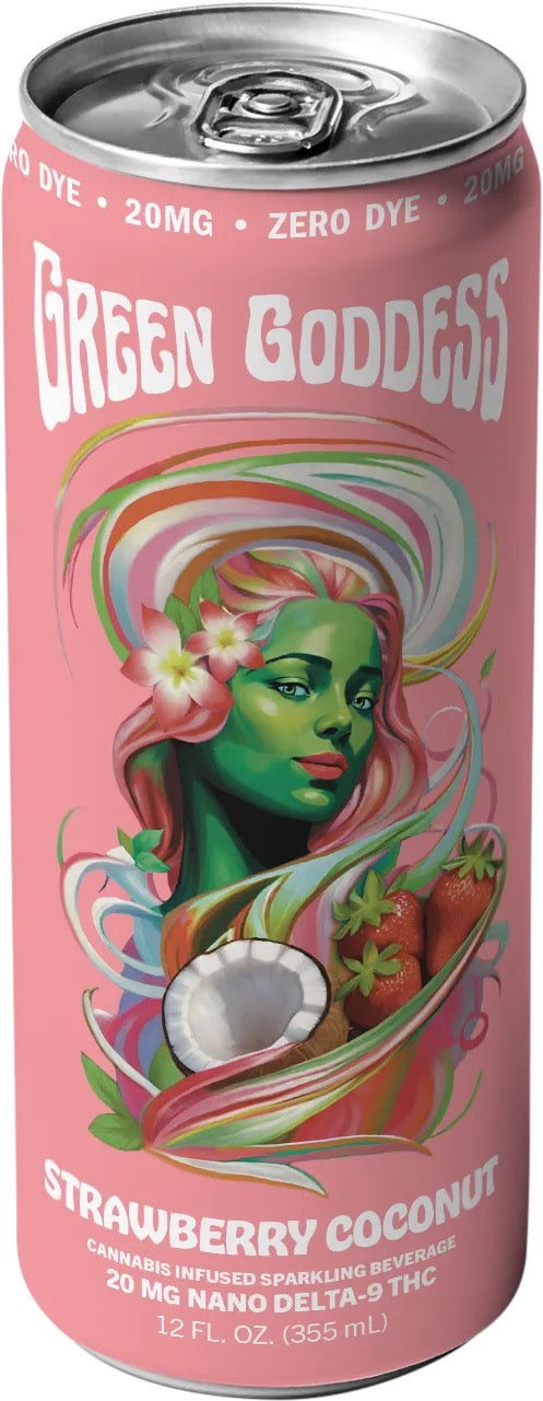 Green Goddess | Cannabis Infused Sparkling Beverage | 1ct. 20mg Nano Delta 9 THC per can