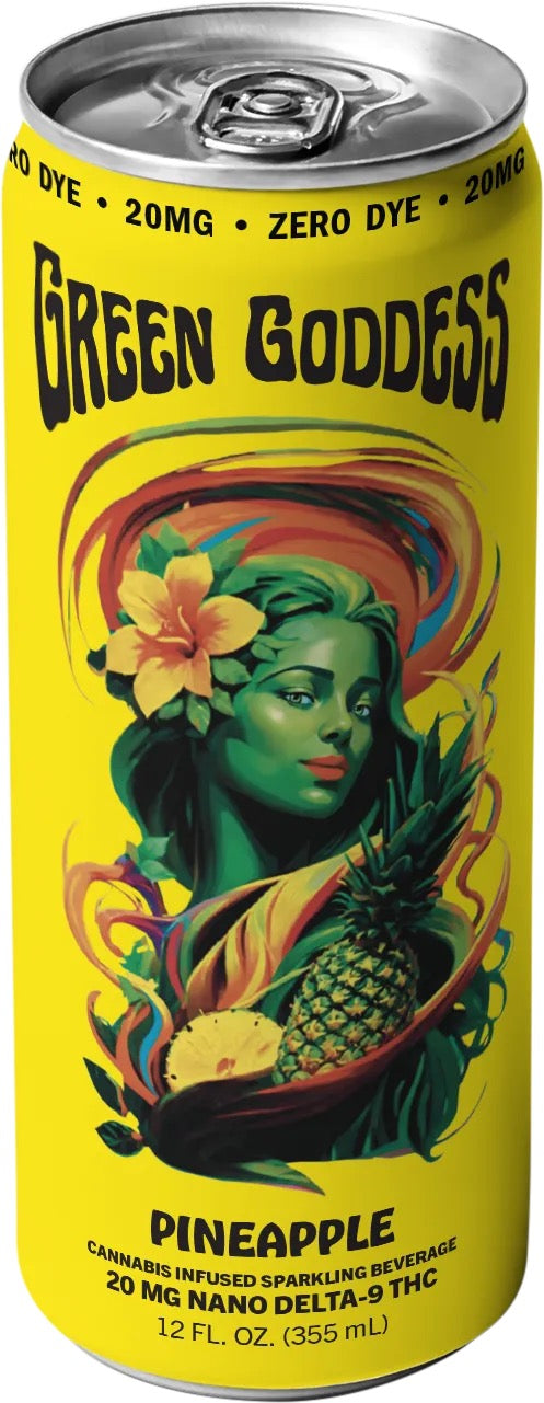 Green Goddess | Cannabis Infused Sparkling Beverage | 1ct. 20mg Nano Delta 9 THC per can