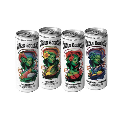 Green Goddess | Zero Sugar + Zero Dye | Cannabis Infused Sparkling Beverage | 4 Pack | 10mg Nano Delta 9 THC per can