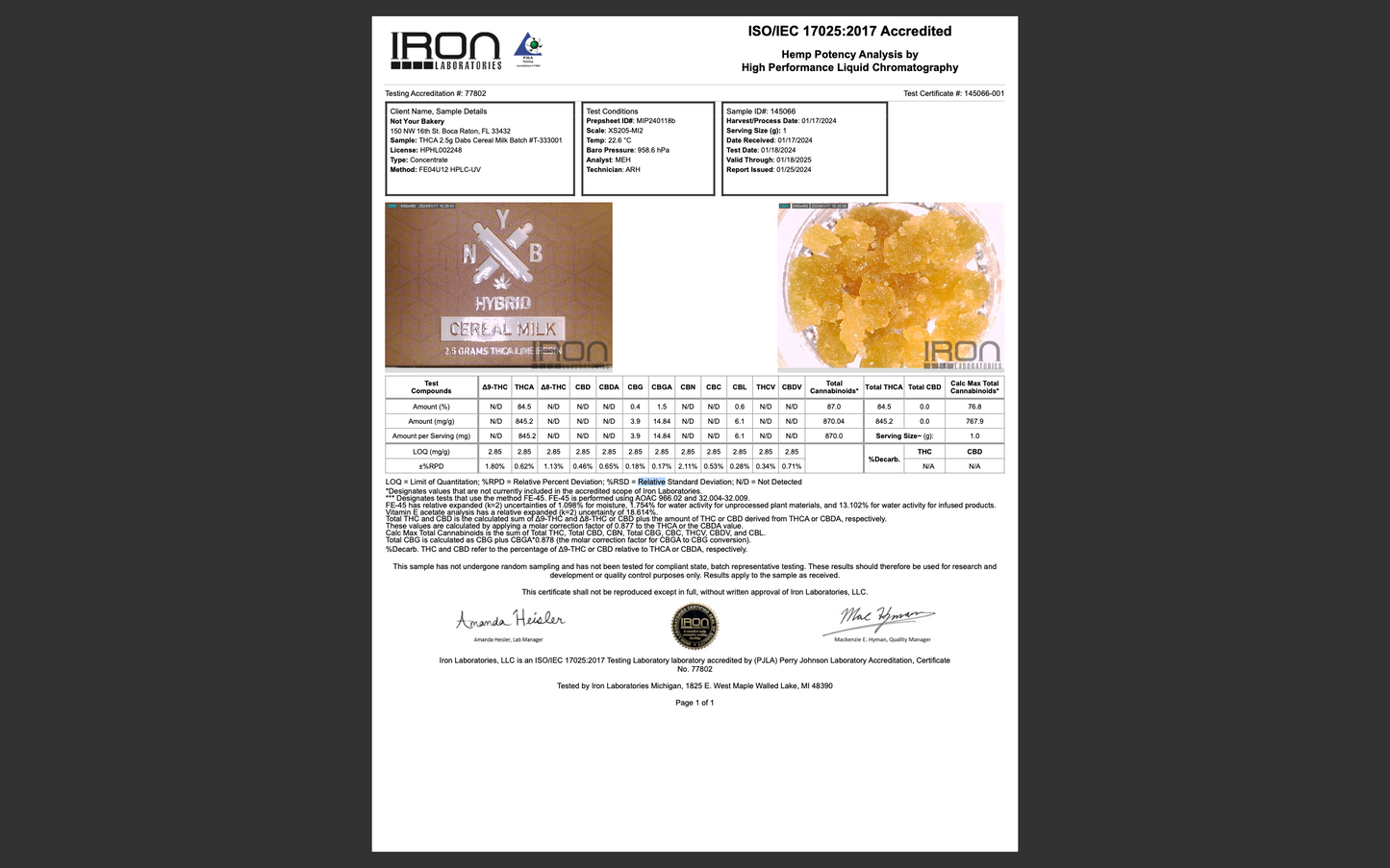 NYB Labs | 2.5g Live Resin Dabs | 99% THCa Diamonds & Sauce