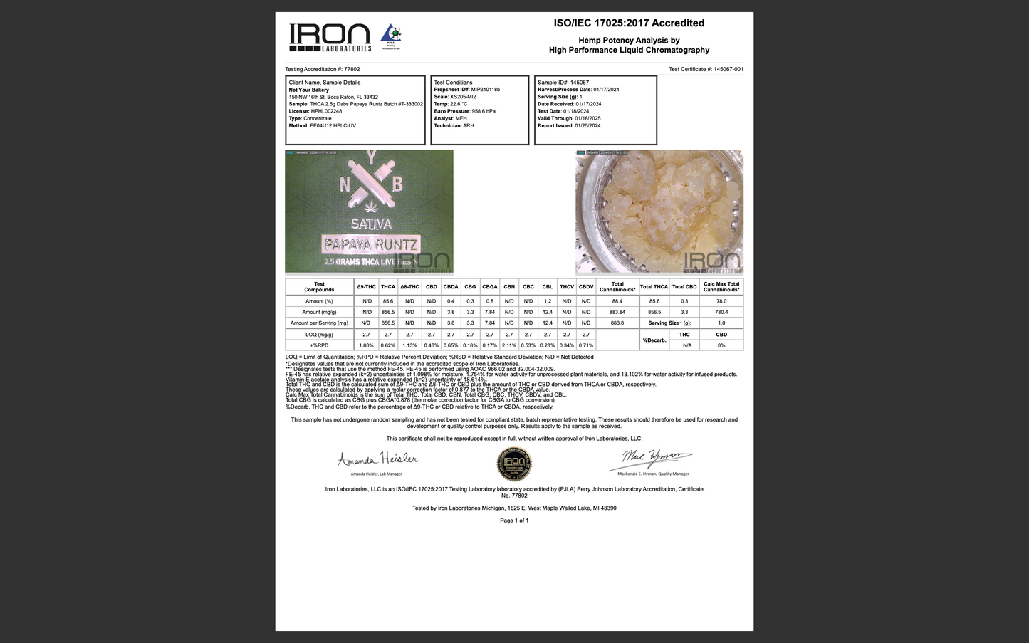 NYB Labs | 2.5g Live Resin Dabs | 99% THCa Diamonds & Sauce